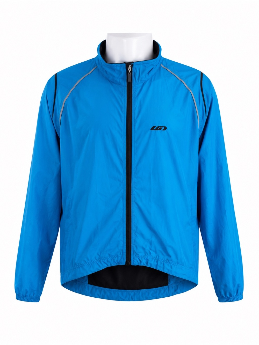 Size XXL Louis Garneau‎ Men’s Cycling Wind Jacket Blue Reflective Full Zip